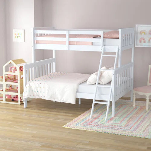 Kawamoto Twin Over Full Solid Wood Standard Bunk Bed by Viv + Rae