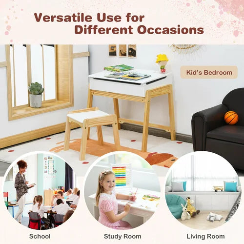 Kids 2 Piece Rectangular Play / Activity Table and Chair Set