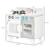 Kids Play Kitchen Toy Set, Pretend Cooking Playset With Sink, Cooktop, Oven, Stainless Steel Pots, For 3-6 Years Old