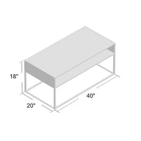 Thumbnail for Kilby Frame Coffee Table with Storage