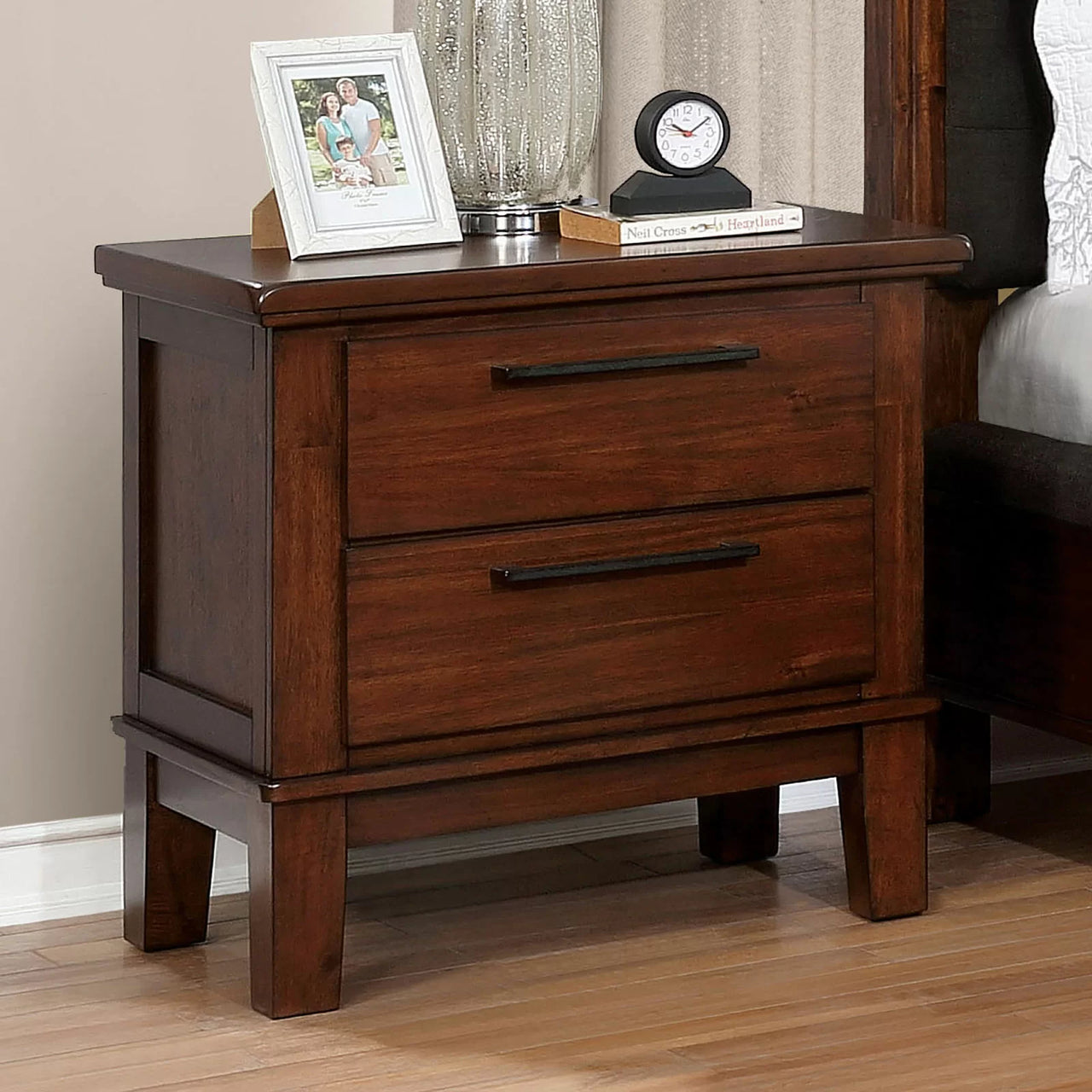 Nathaly Solid + Manufactured Wood Nightstand