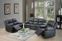 Nita 3 Pieces Faux Leather Reclining Living Room Set