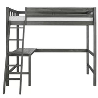 Pauletta Twin Panel Loft Bed with Built-in-Desk by Greyleigh™ Baby & Kids
