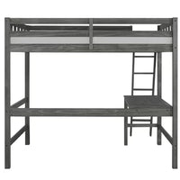 Pauletta Twin Panel Loft Bed with Built-in-Desk by Greyleigh™ Baby & Kids