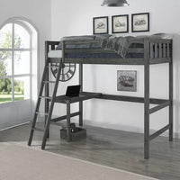 Pauletta Twin Panel Loft Bed with Built-in-Desk by Greyleigh™ Baby & Kids