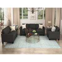 Thumbnail for Polyester-Blend 3 Pieces Sofa Set