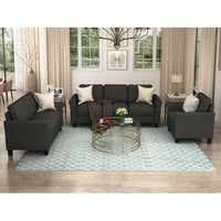 Polyester-Blend 3 Pieces Sofa Set