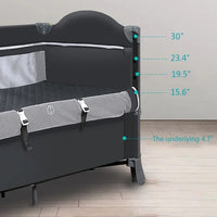 Thumbnail for Portable Upholstered Crib with Mattress