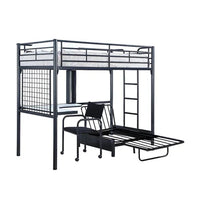 Thumbnail for Schuller Twin Loft Bed with Built-in-Desk by Harriet Bee