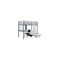 Thumbnail for Schuller Twin Loft Bed with Built-in-Desk by Harriet Bee