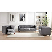 Soyer 3 Piece Velvet Configurable Living Room Set