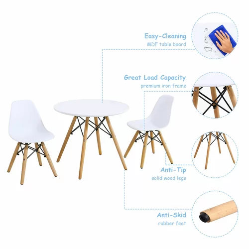 Vezina Kids 3 Piece Round Play / Activity Table and Chair Set