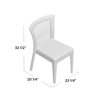 Wanita Stacking Patio Side Chair (Set of 2)