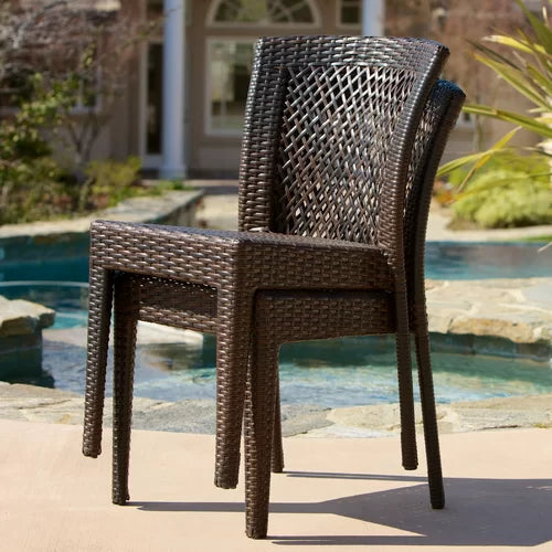 Wanita Stacking Patio Side Chair (Set of 2)