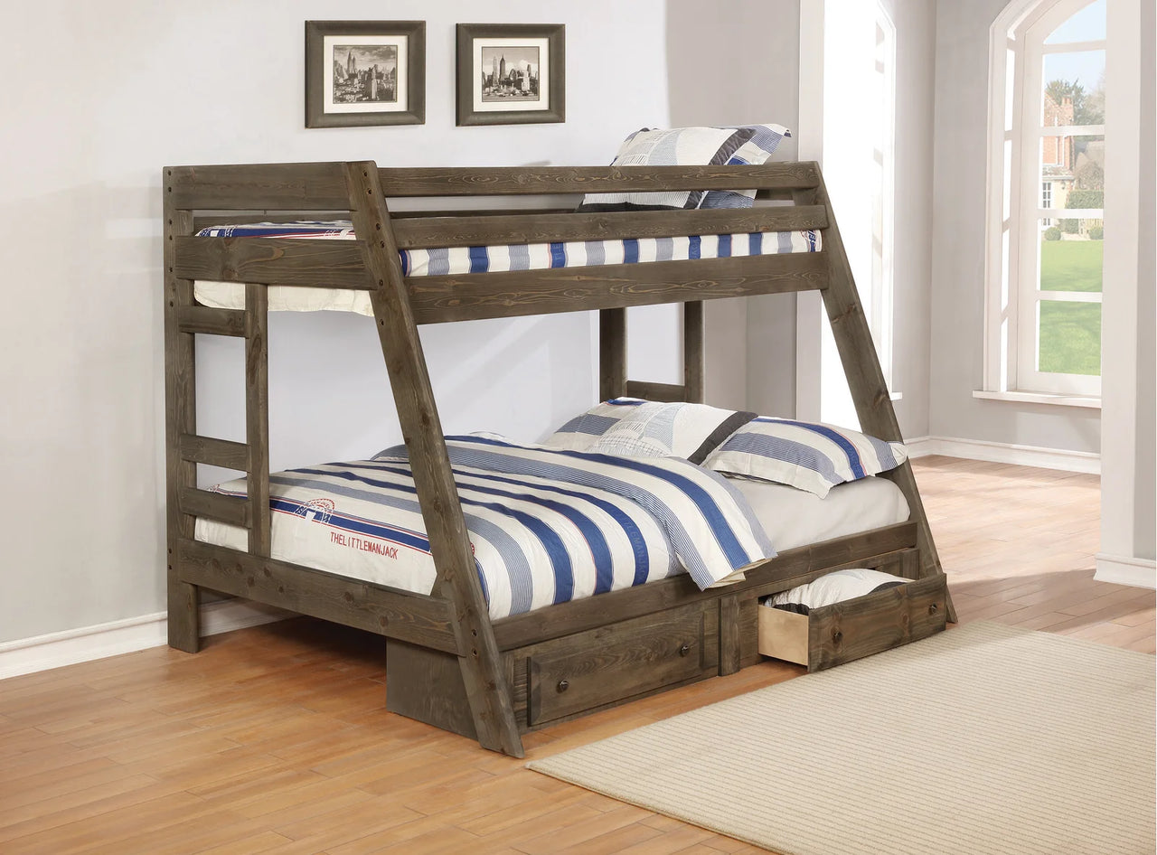 Wrangler Twin Over Full Futon Bunk Bed by Coaster