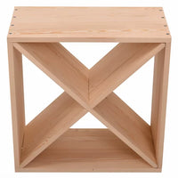 Thumbnail for Solid Wood Tabletop Wine Bottle Rack in Natural
