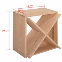 Thumbnail for Solid Wood Tabletop Wine Bottle Rack in Natural